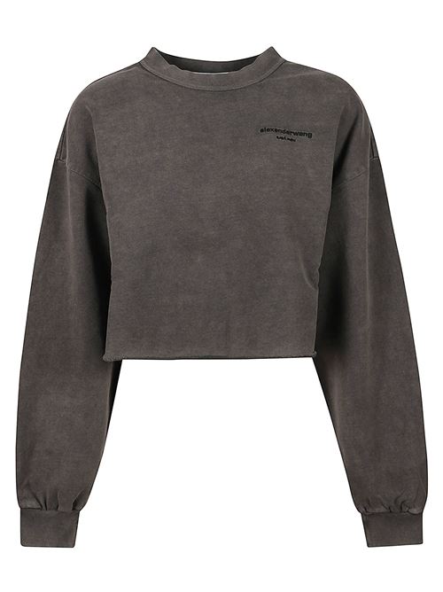 Felpa corta con logo ALEXANDER WANG | 1CC3251081011